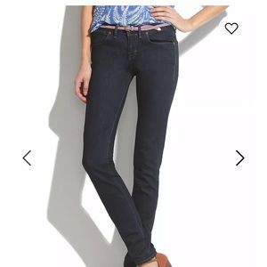 Dark wash Madewell skinny jeans
